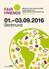 Messe für neue Lebensmodelle, Fairen Handel und gesellschaftliche Verantwortung www.fair-friends.de 01. 03.09.2016