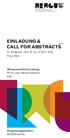 EINLADUNG & CALL FOR ABSTRACTS