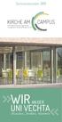 Sommersemester 2016 WIR AN DER UNI VECHTA. Glauben, Denken, Handeln