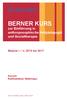 BERNER KURS. zur Einführung in anthroposophische Heilpädagogik und Sozialtherapie. Module I V, 2015 bis 2017. Kursort: Rüttihubelbad, Walkringen