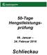50-Tage Hengstleistungsprüfung. 06. Januar 24. Februar 2016. Schlieckau
