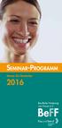Seminar-Programm Januar bis Dezember 2016