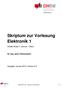 Skriptum zur Vorlesung Elektronik 1