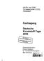 Fachtagung. Deutsche Kunststoff-Tage 2005. 08./09. Juni 2005 CongressCenter (CCD), Düsseldorf