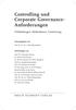 Controlling und Corporate Governance- Anforderungen