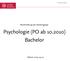 Psychologie (PO ab 10.2010) Bachelor