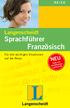 REISE. Langenscheidt. Sprachführer. Französisch. Für alle wichtigen Situationen auf der Reise. NEU Jetzt mit vereinfachter Lautschrift