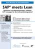 SAP meets Lean. Effizientes Lean Manufacturing & schlanke SAP -Lösungen für die Lieferantenintegration! Praxis-Workshop mit Anwenderbeispielen