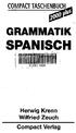 COMPACT TASCHENBUCH GRAMMATIK SPANISCH A2001 8426. Herwig Krenn Wilfried Zeuch Compact Verlag