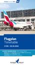 Flugplan Timetable 27.03. 29.10.2016. Sommer Summer 2016