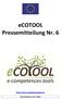 ecotool Pressemitteilung Nr. 6