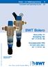 BWT Bolero. Einbau- und Bedienungsanleitung Installation and operating manual D GB. Rückspülfilter RF Backwashing filter 3/4 - 2 (DN 20-50)