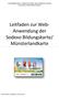 Leitfaden zur Web- Anwendung der Sodexo Bildungskarte/ Münsterlandkarte