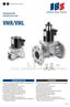 VMR/VML. Gasmagnetventile Solenoid valves for gas EIGENSCHAFTEN FEATURES. Industrial Burner Systems. D GB Beschreibung Description