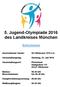 5. Jugend-Olympiade 2016 des Landkreises München