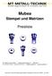 Mubea. Stempel und Matrizen. Preisliste