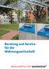 Beratung und Service für die Wohnungswirtschaft