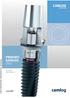 CAMLOG IMPLANTATSYSTEM PRODUKTKATALOG 2015 DEUTSCHLAND PRODUKT- KATALOG 2015