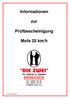 Informationen. zur. Prüfbescheinigung. Mofa 25 km/h