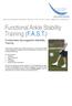 Functional Ankle Stability Training (F.A.S.T.)
