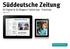 Süddeutsche Zeitung SZ Digital & SZ Magazin Tablet App Preisliste. Oktober 2012