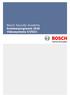 Bosch Security Academy Seminarprogramm 2016 Videosysteme ST/SEC