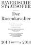 Richard Strauss Der Rosenkavalier. Komödie für Musik in drei Aufzügen von Hugo von Hofmannsthal. Mit deutschen Übertiteln