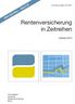 Rentenversicherung. in Zeitreihen. DRV-Schriften Band 22. Oktober 2015. Sonderausgabe der DRV. Herausgeber: Deutsche. Rentenversicherung.