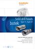 botek Solid drill heads Type 11, Type 61