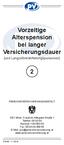 Vorzeitige Alterspension bei langer Versicherungsdauer