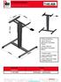 7140 A06. Artikel-Nr. Farbe article-no. color 7140 A06 Anthrazit anthracite. Freistehendes Liftgestell. Detached lifting table frame