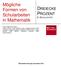 Mögliche Formen von Schularbeiten in Mathematik DREIECKE PROZENT 6. SCHULSTUFE