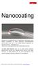Nanocoating. NANO-4-SCHOOLS Martin Vonlanthen März 2005 / September 2007  1
