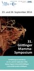 31. Göttinger Mamma- Symposium. 23. und 24. September 2016