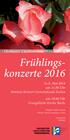 Frühlingskonzerte. Orchester Liechtenstein-Werdenberg