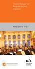 Interdisziplinäres Forum für künstlerische Interpretation. Konzerte und Veranstaltungen Wintersemester 2014/15