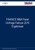 FINANCE M&A Panel Umfrage Februar 2016 Ergebnisse