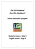 The LISA Workbook Das LISA Arbeitsbuch. School information pamphlet. Deutsche Version - Seite 3 English version - Page 9