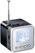 Mini-MP3-Station MPS-550.cube mit integriertem UKW-Radio, Uhr und Weckalarm