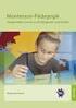 Bildungsprozesse in der Kita am Beispiel der Montessori-Pädagogik