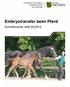 Embryotransfer beim Pferd. Schriftenreihe, Heft 22/2012