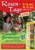 Rosen- Tage. Fr. 12. Juni Sa. 13. Juni. jeweils von 8-18 Uhr. in der. Alle Angebote ab sofort gültig!
