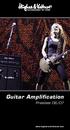 Guitar Amplification. Preisliste 06/07.