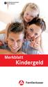 Merkblatt. Kindergeld. Familienkasse
