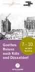 Goethes. nach Köln und Düsseldorf. Juli 2016 Bensberg