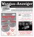 Wasgau-Anzeiger. mit den amtlichen Bekanntmachungen. Wochenblatt für die Verbandsgemeinde Dahner Felsenland. BIOSPHÄRENHAUS Fischbach