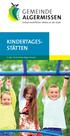 KINDERTAGES- STÄTTEN. in der Gemeinde Algermissen