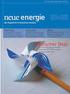 neue energie das Magazin für erneuerbare Energien