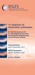DGZS. 16. Symposium für Zahnärztliche Schlafmedizin. Tagesworkshop am 02. Dezember 2016 DGZS-Symposium am 03. Dezember 2016.