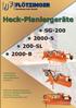 Heck-Planiergeräte SG S 200-SL 2000-B. Gerätetechnik GmbH. Individuelle Ausstattung und praktisches Zubehör!